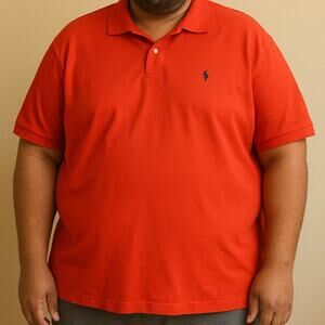 Men's Red, Ralph Lauren Polo Shirt  4XT, EUC